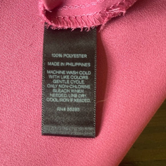 Express Dusty Rose Bow Sleeve Portofino Blouse ~ M ~ - Picture 4 of 6